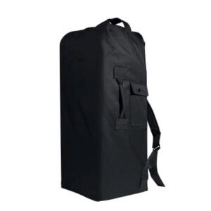 Rothco GI Style Heavyweight Canvas Top Load Duffle Bag Black 22"x38"
